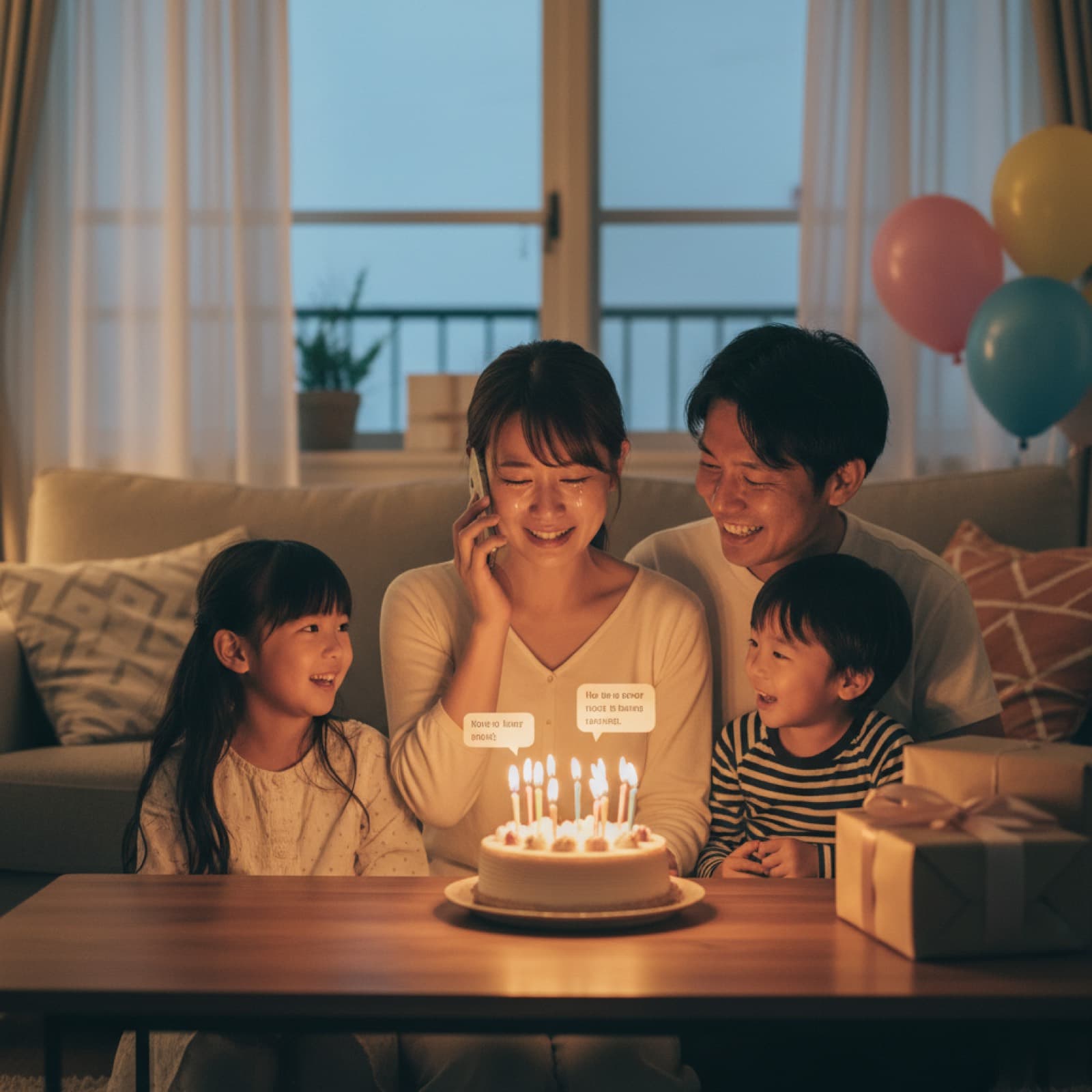 声のお祝いを聴く誕生日のイメージ